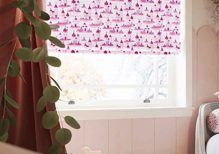 Royal Realm, Bubblegum Pink - Twist&Fit Roman Blind - Image 5